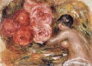 Pierre Renoir Roses and Study of Gabrielle oil painting